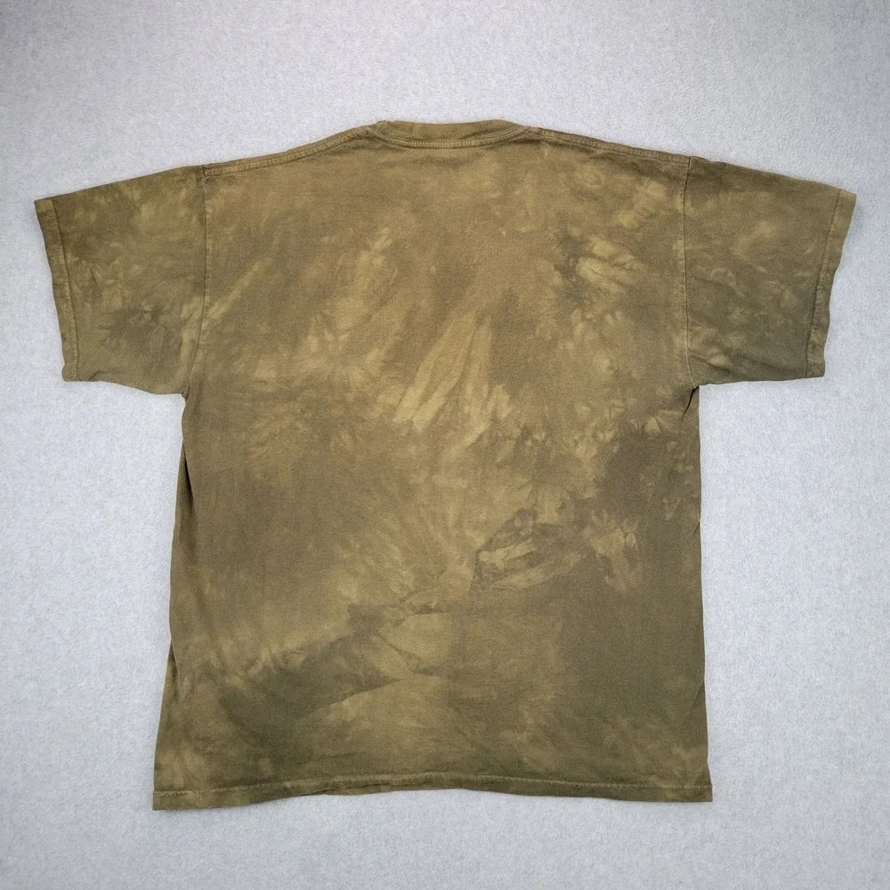 The Mountain Wolf Pack Graphic T-Shirt Mens Large Green Tie Dye Vintage 2004